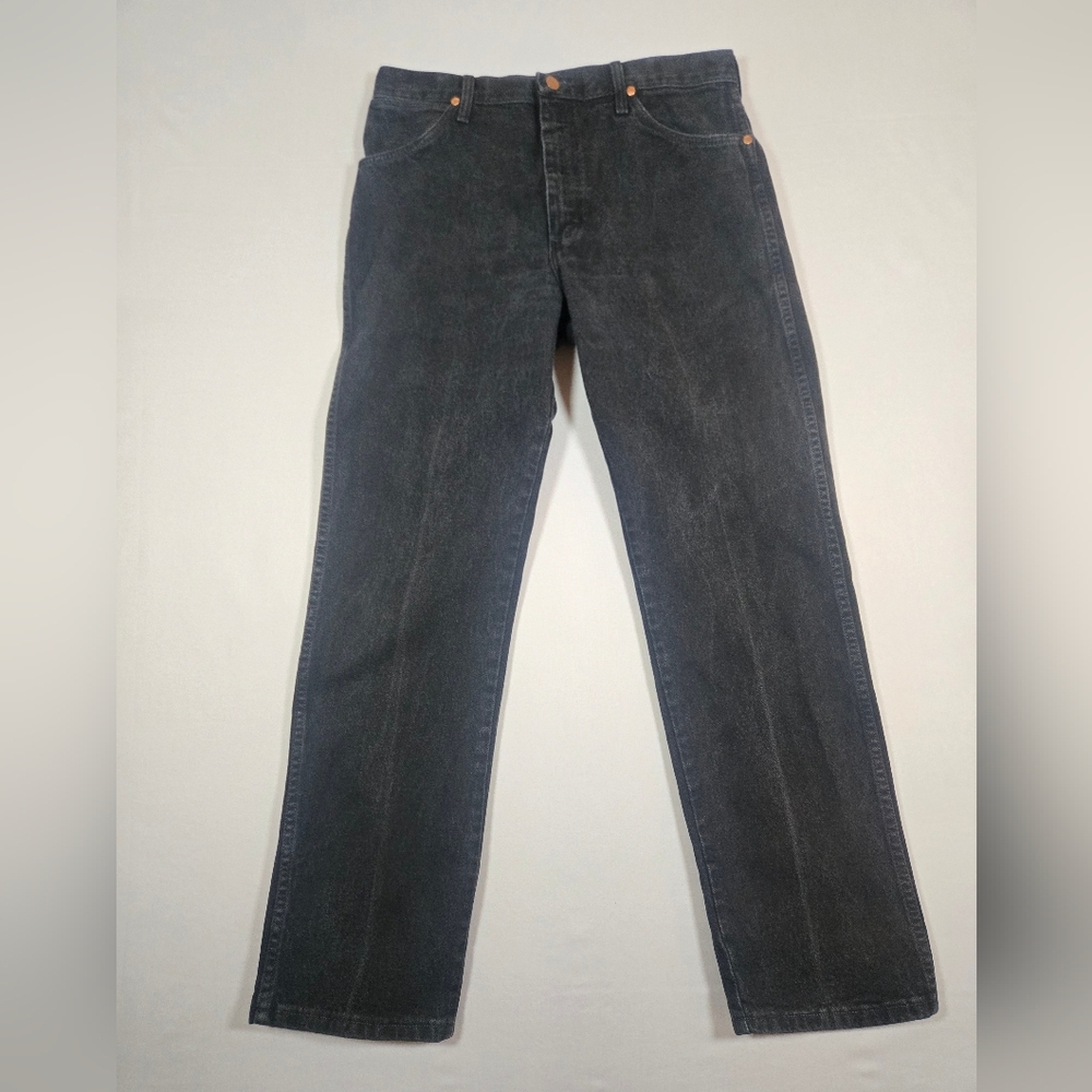 Vintage Wrangler Black Denim Jeans Mens 34 X 32